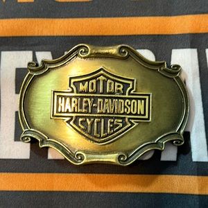 **Vintage** 1980 RainTree Harley Davidson Belt Buckle